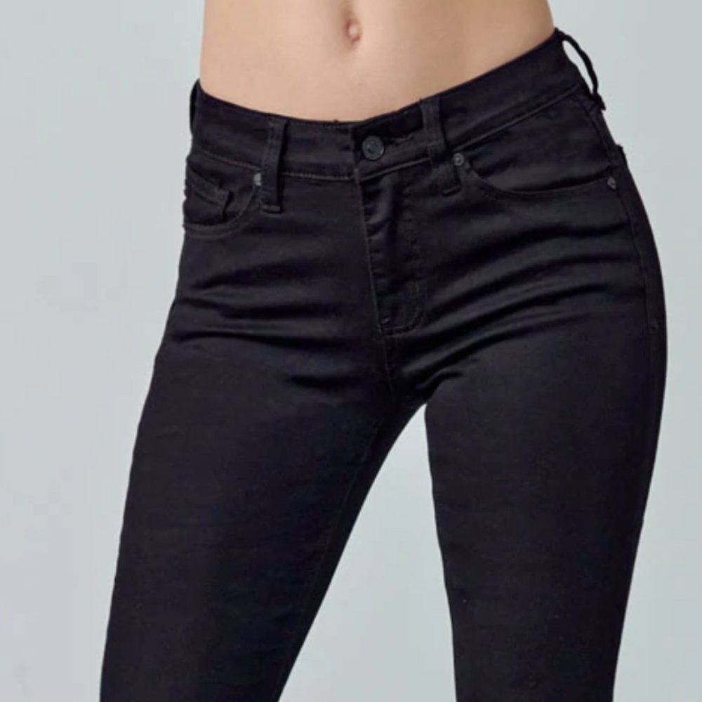 KanCan Ilene Mid Rise Flare Jeans Black SZ 30 - Picture 8 of 11